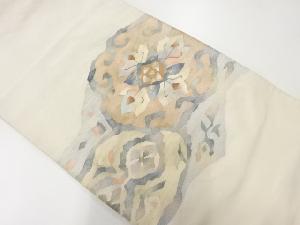 アンティーク　花唐草模様織出し袋帯（材料）